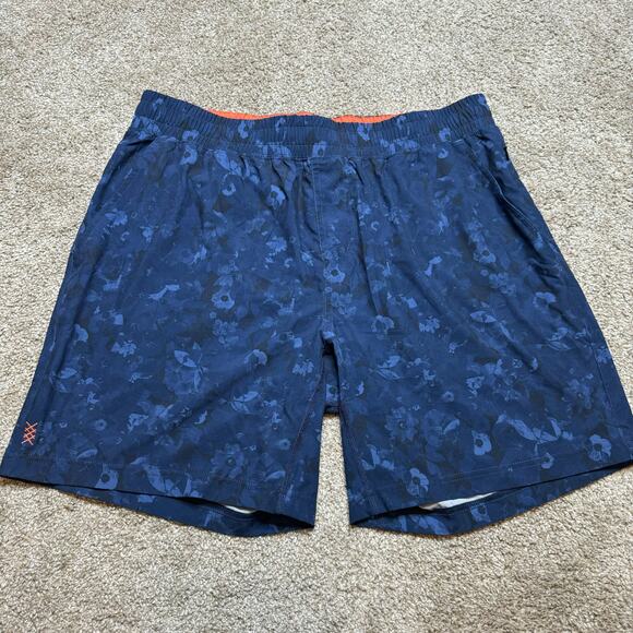 Men’s Rhone Mako Navy Floral Camp Shorts size L - Picture 1 of 4